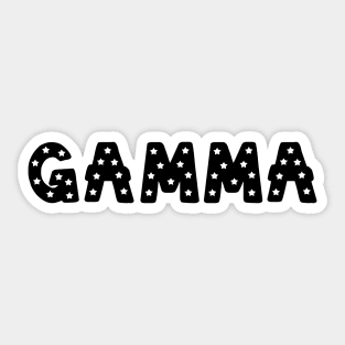 Gamma Star Letters Sticker